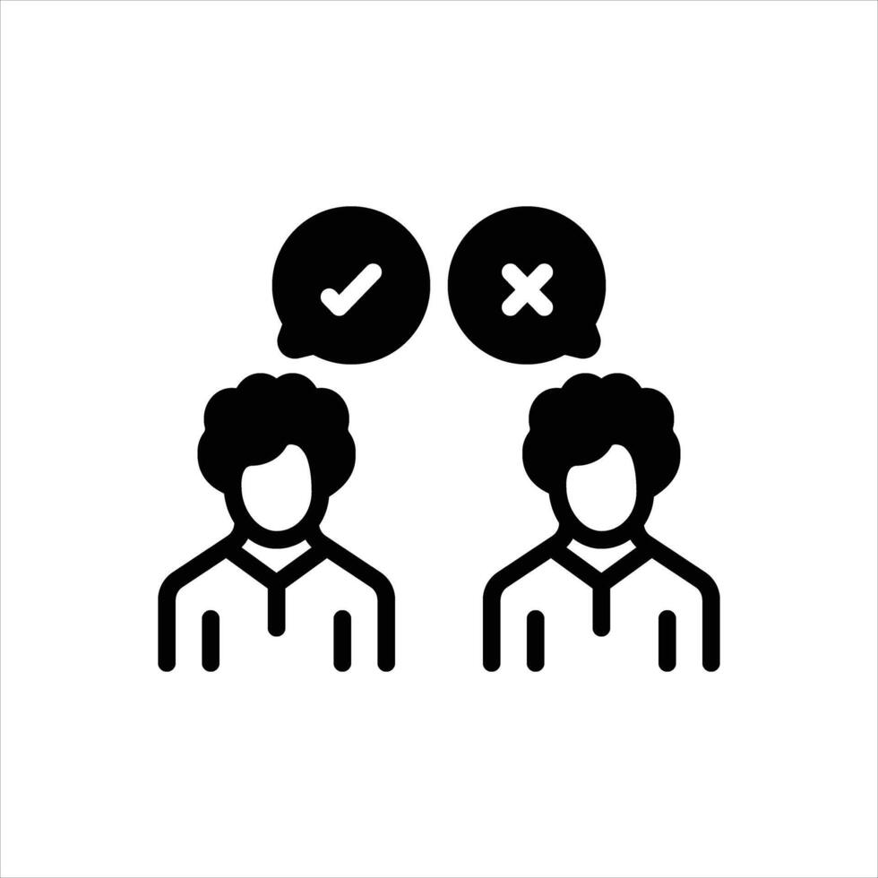 Solid icon opinion vector