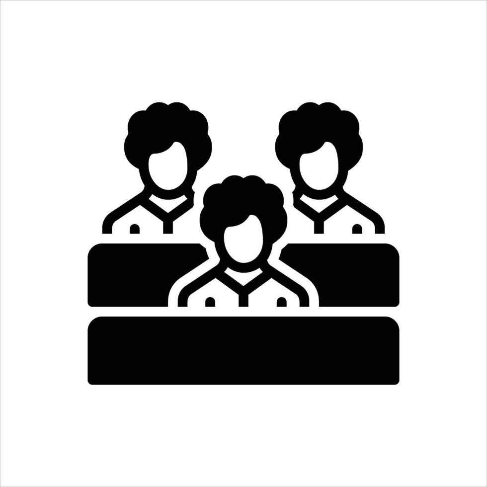 Solid icon participant vector