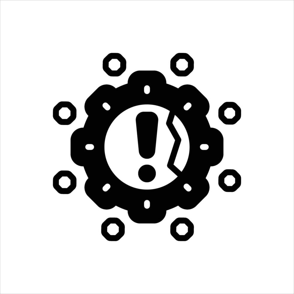 Solid icon broken vector