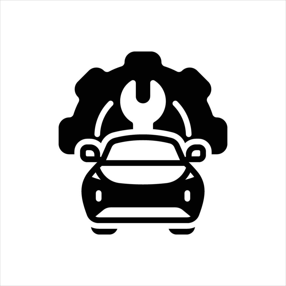 Solid icon car-repair vector