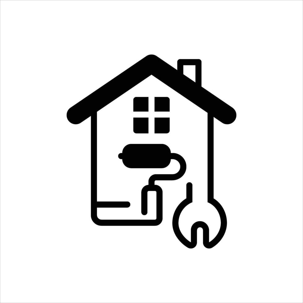 Solid icon home-repair vector