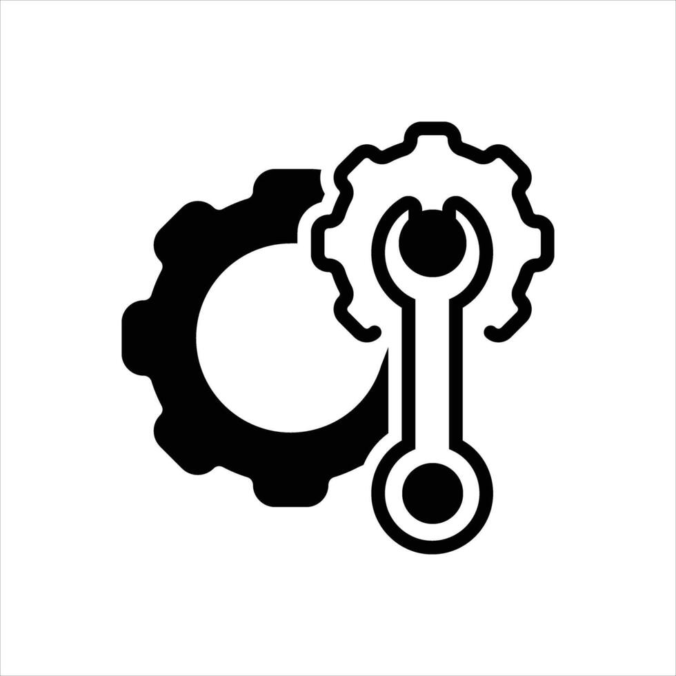 Solid icon maintenance vector