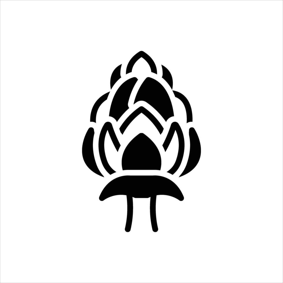 Solid icon artichoke vector