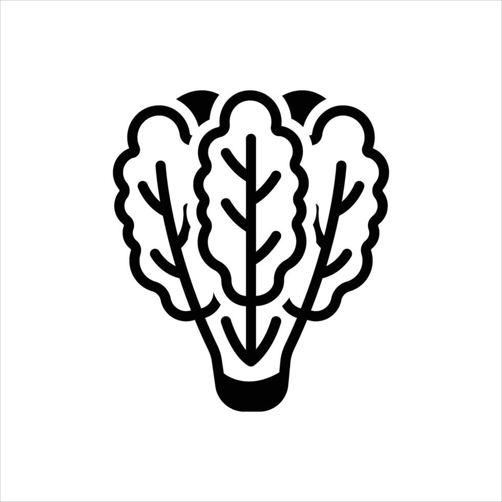 Solid icon kale vector