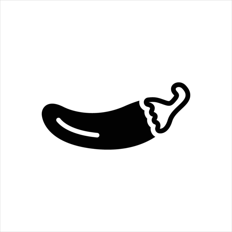 Solid icon chili vector