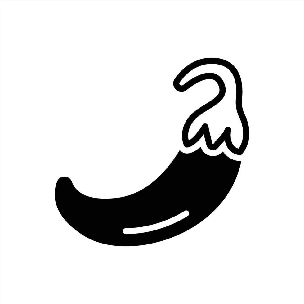 Solid icon pepper vector