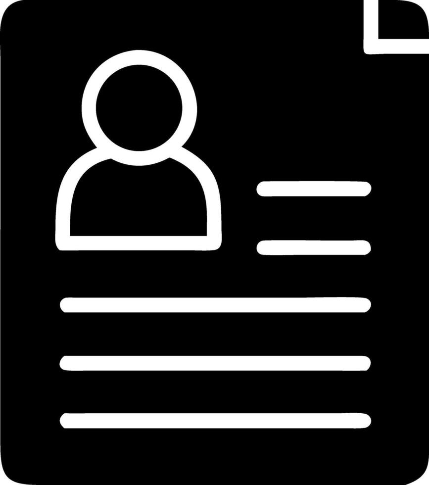 Personal Profile Icon - Business, Job, Info, Resume, Paper Concept vector