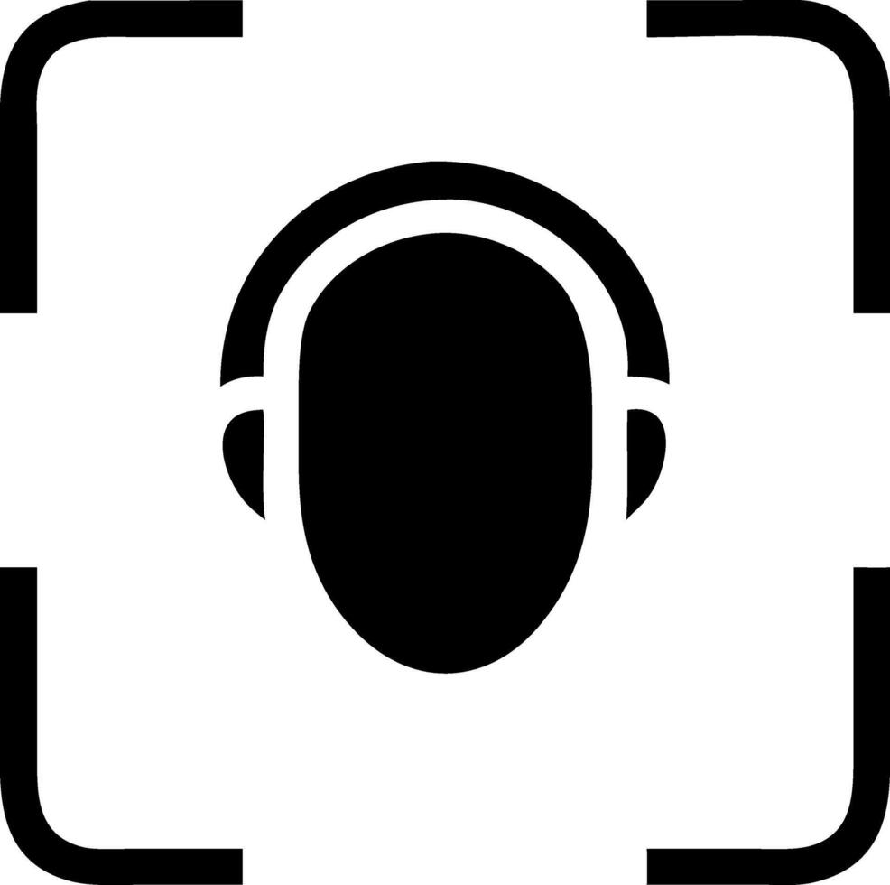 Face Detection Technology Icon Digital Ai Security System vector