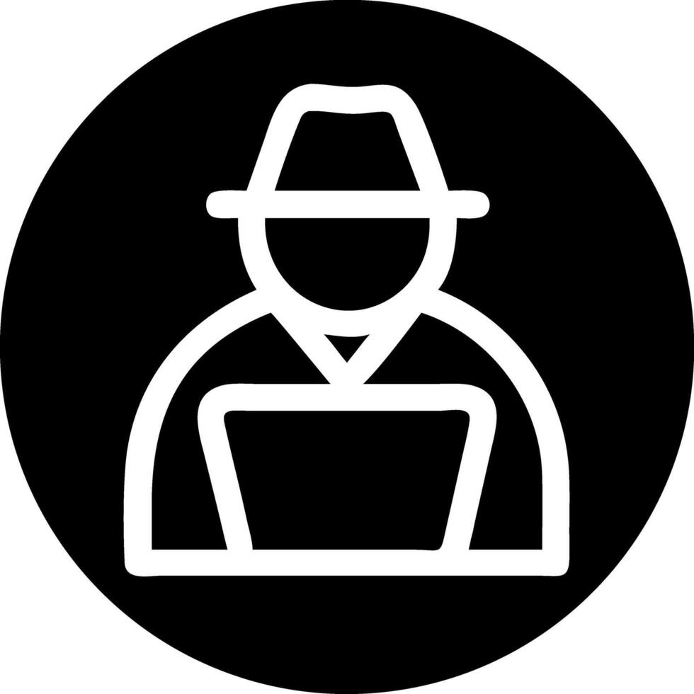 Hacker Silhouette Illustration on Dark Background vector