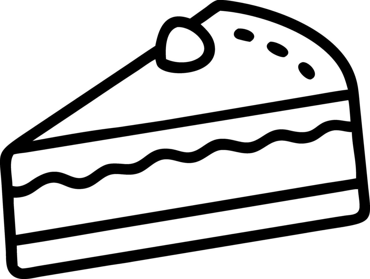 Slice of Cake Sweet Dessert Illustration vector