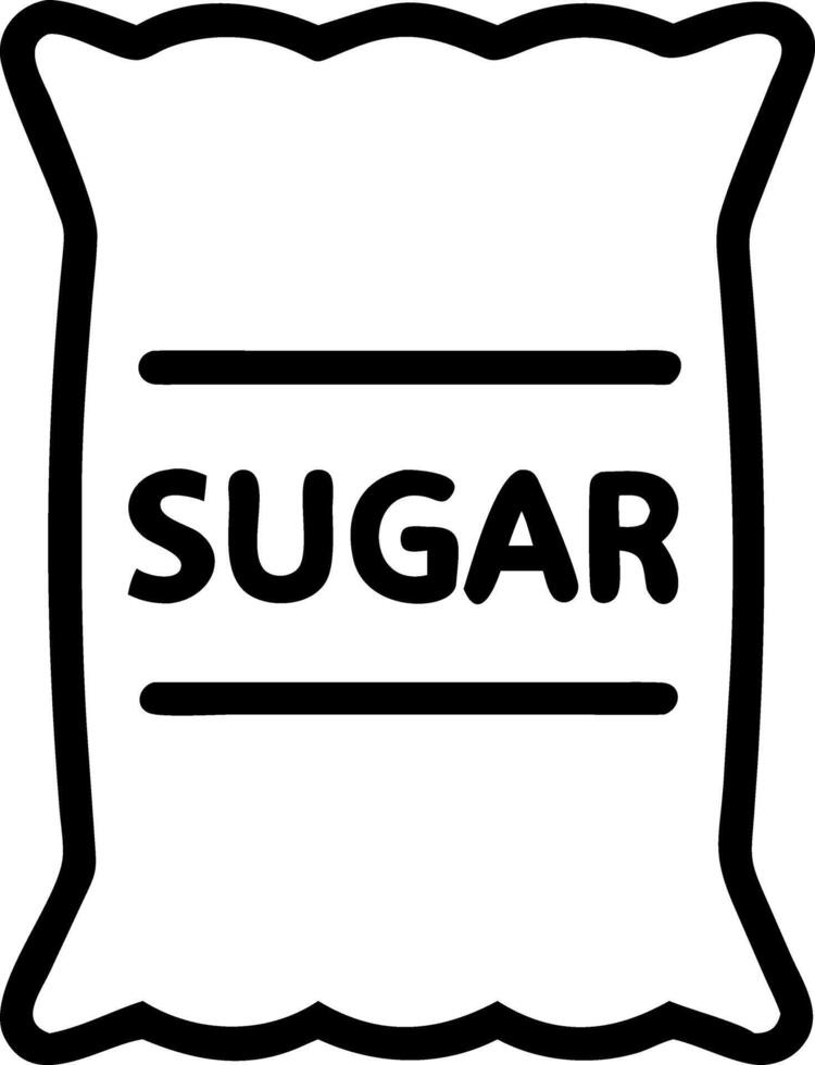 A Simple Sugar Bag Icon Illustration White Background vector