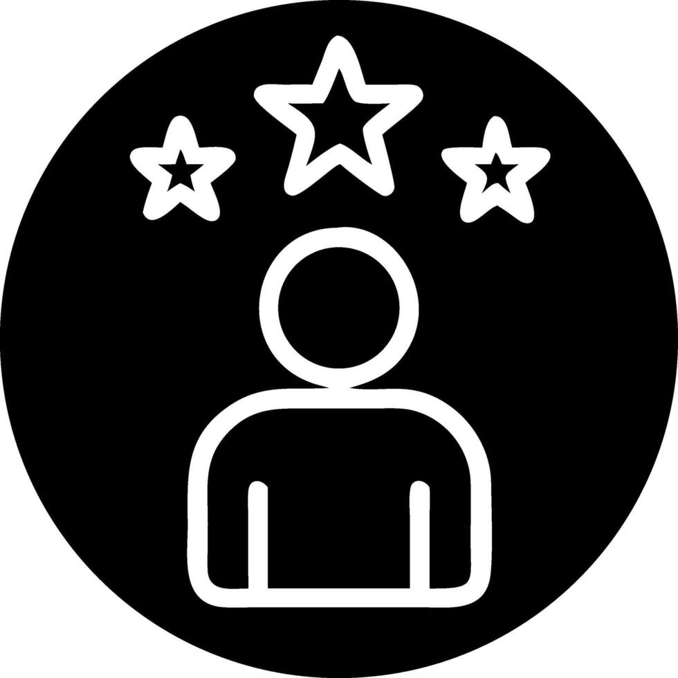 Employee Recognition Icon with Stars in Circle Illustration vector