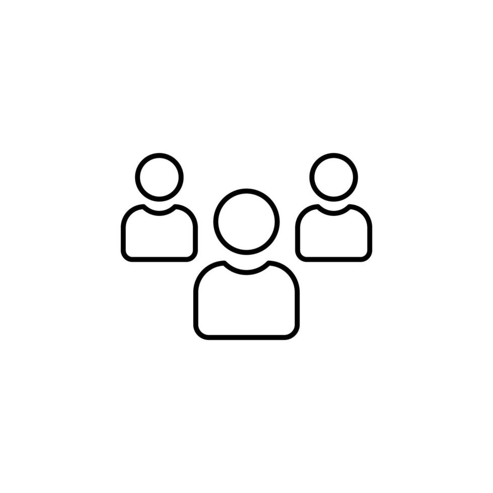 Users Minimalistic Sign for Web and Graphic Design, Apps, Banners, Social Network and Cards vector