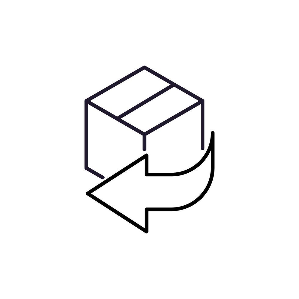 Sign of Arrow on Box for Graphics, Concept, Apps vector