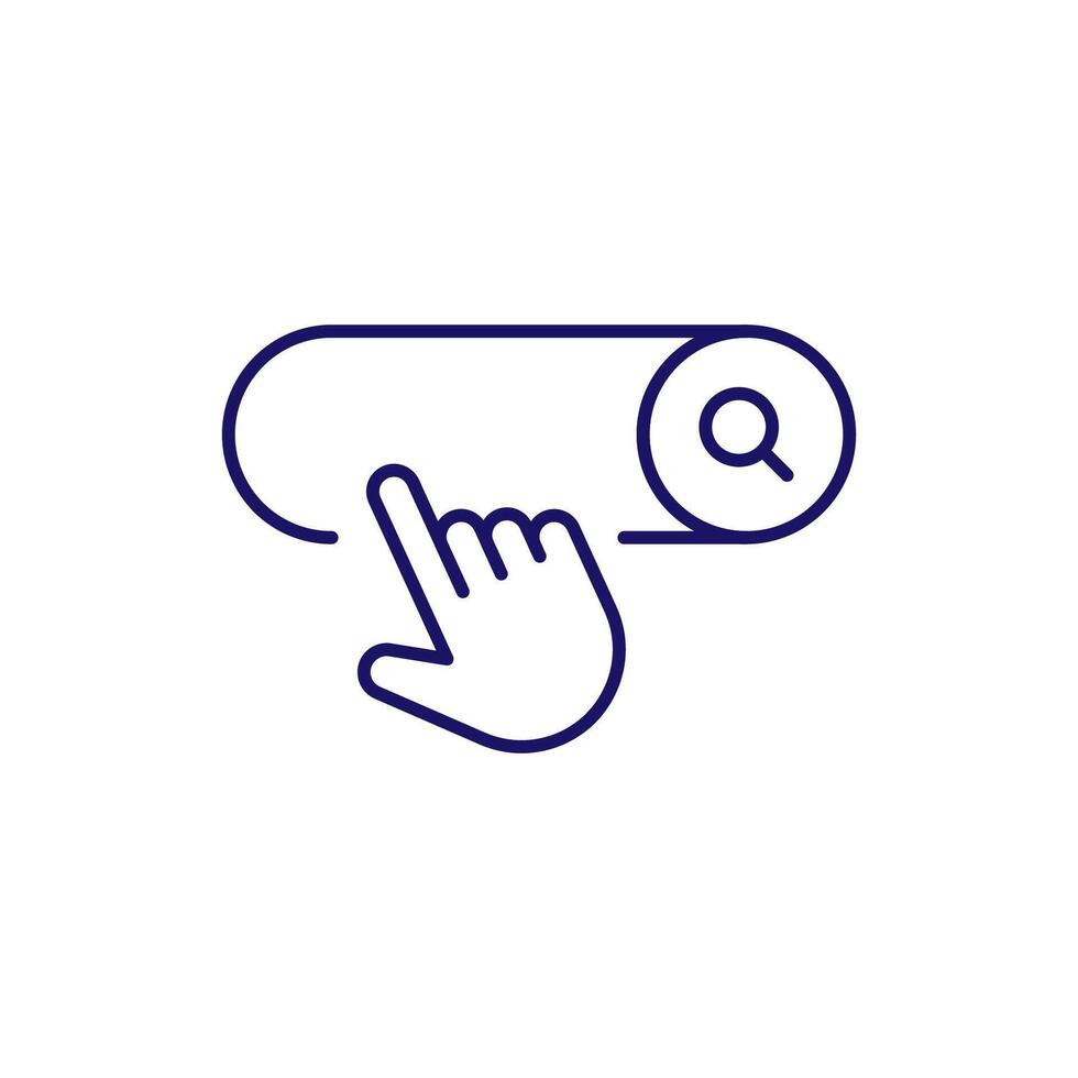Cursor by Search Box Outline Picture for Graphics and Web Design, Apps, Adverts, Various Cards vector