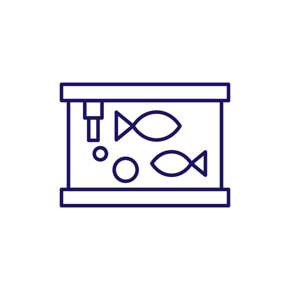 Aquarium Isolated Symbol for Web Sites, Books, Cards, Apps vector