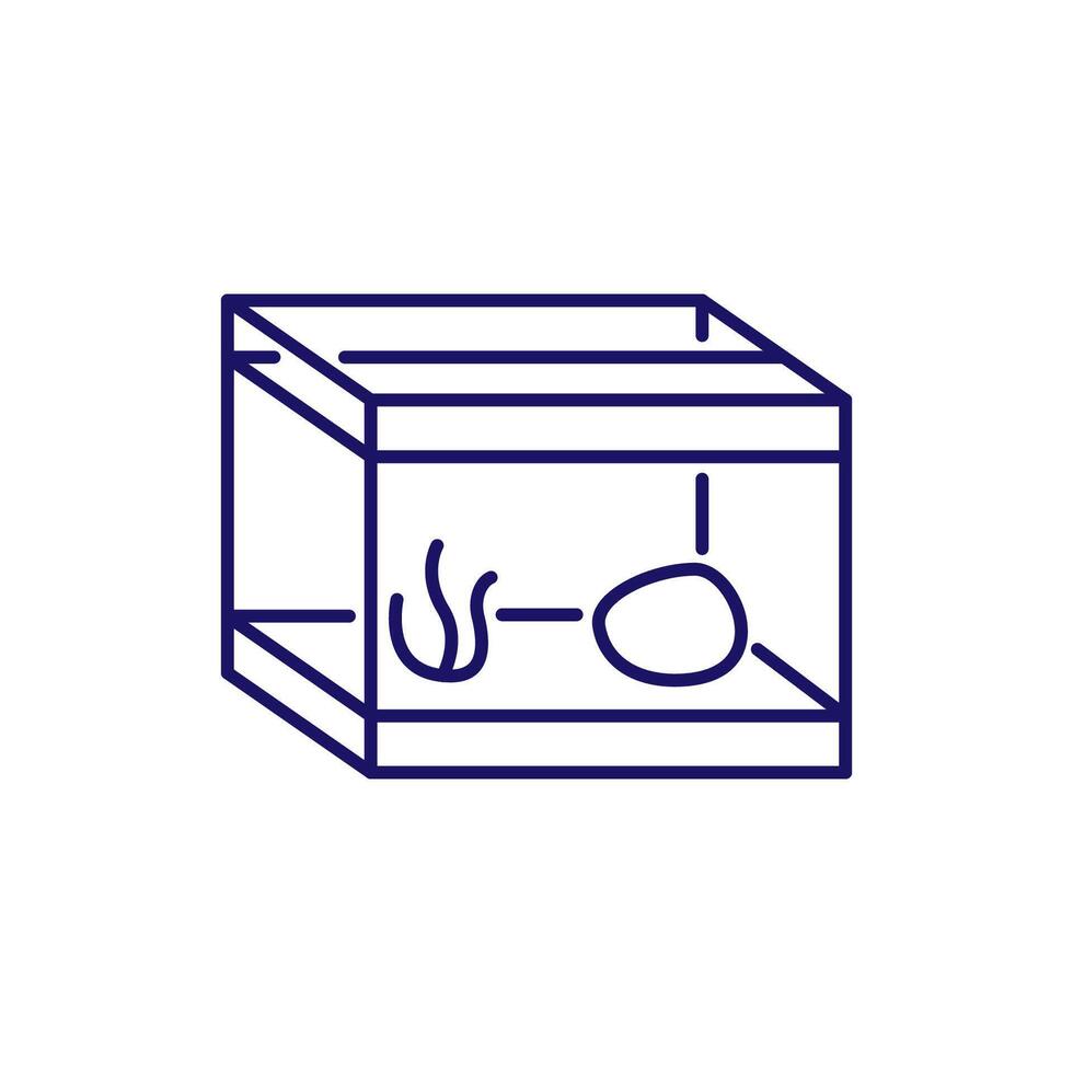 Thin Icon of Aquarium for Graphics, Concept, Apps vector