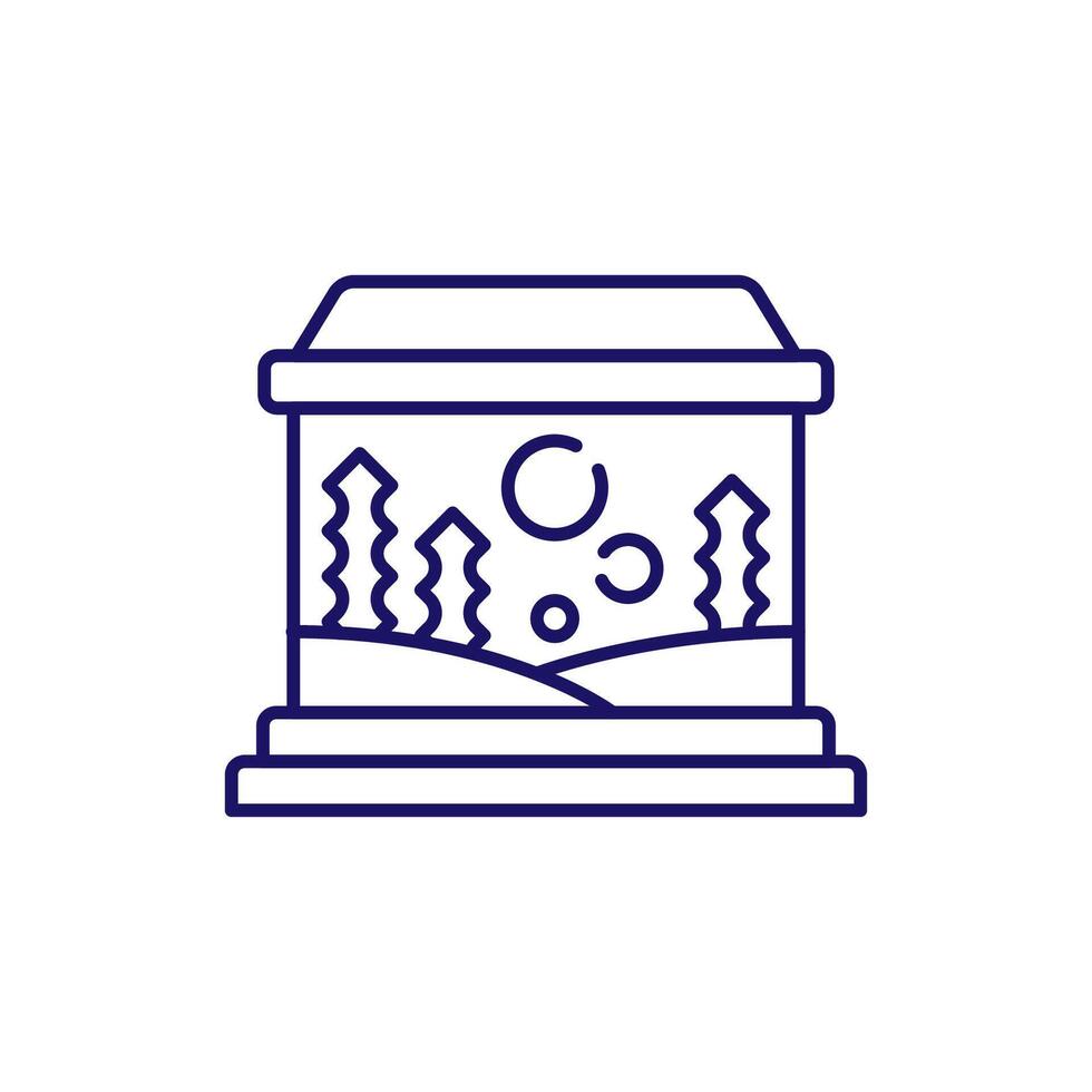 Isolated Icon of Aquarium for Graphics, Concept, Apps vector