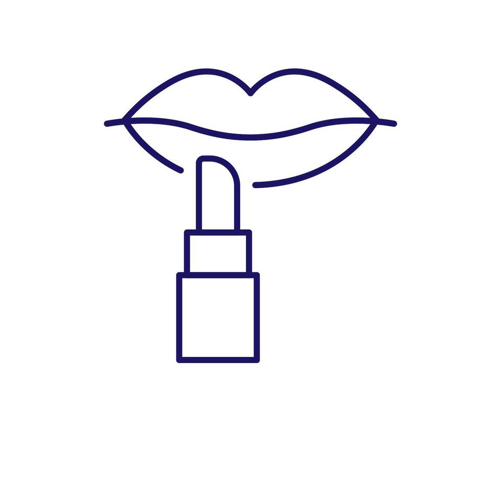 Lipstick Outline Linear Image for Graphic and Web Design, Apps, Adverts, Various Cards vector