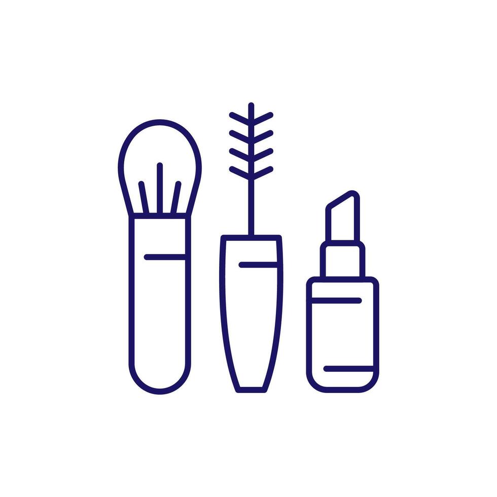 Cosmetic Brush Minimalistic Icon Pictogram for Web and Graphic Design, Apps, Banners, Social Network and Cards vector