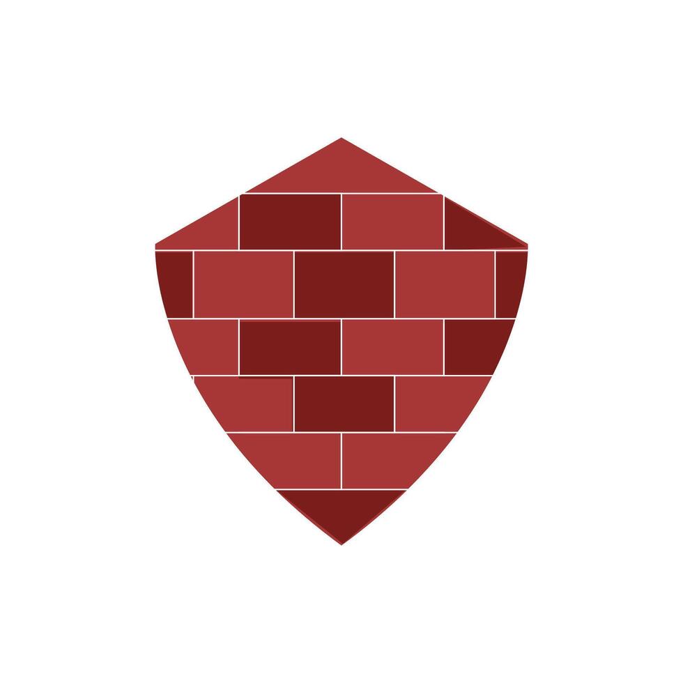 Flat Symbol of Brick Wall for Graphics vector