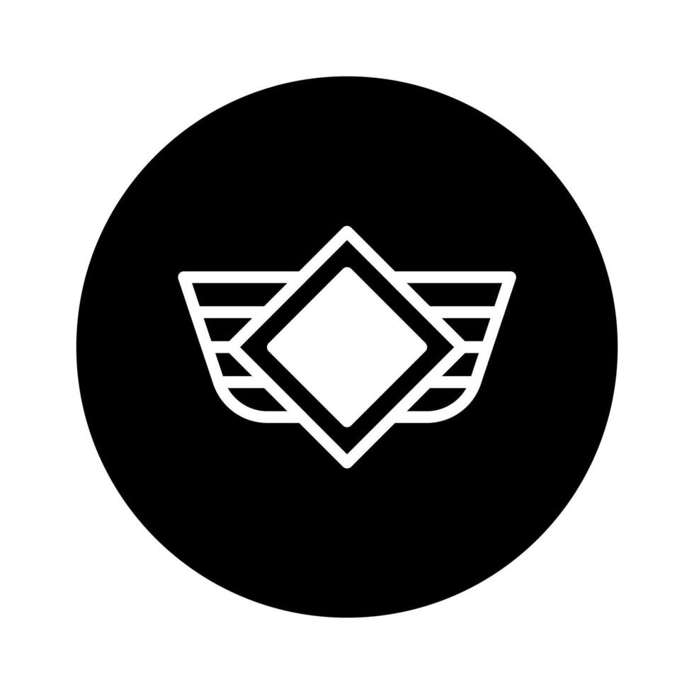 Minimalist aviation badge logo emblem design inside circle for branding and identity visual graphics vector