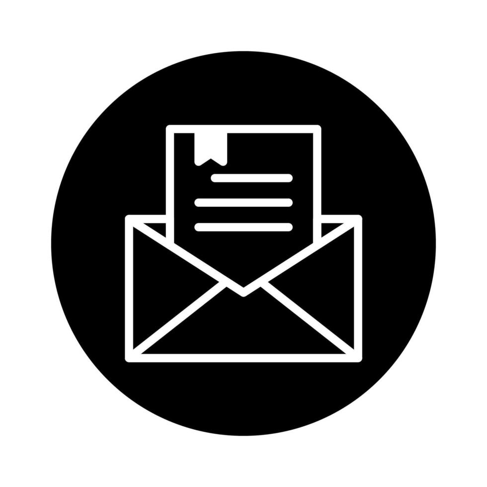 Illustrative representation of an email notification icon depicting communication and connectivity in the digital era for business vector