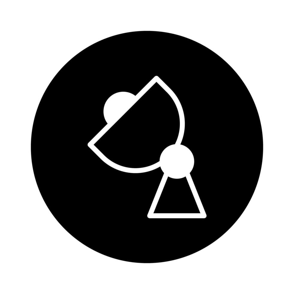 Icon illustrating satellite communication and modern connectivity technology concept for global network broadcast innovation vector