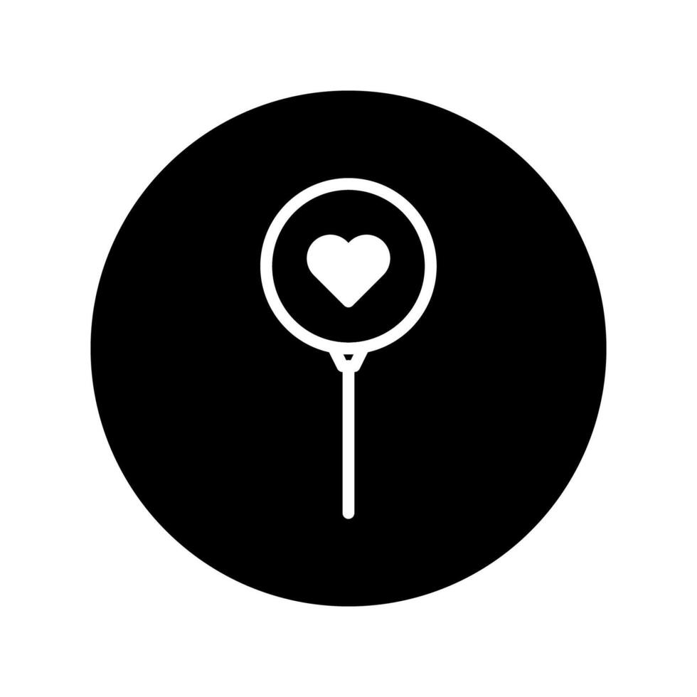Heart icon design in circle shape against black background representing love and affection in relationships vector