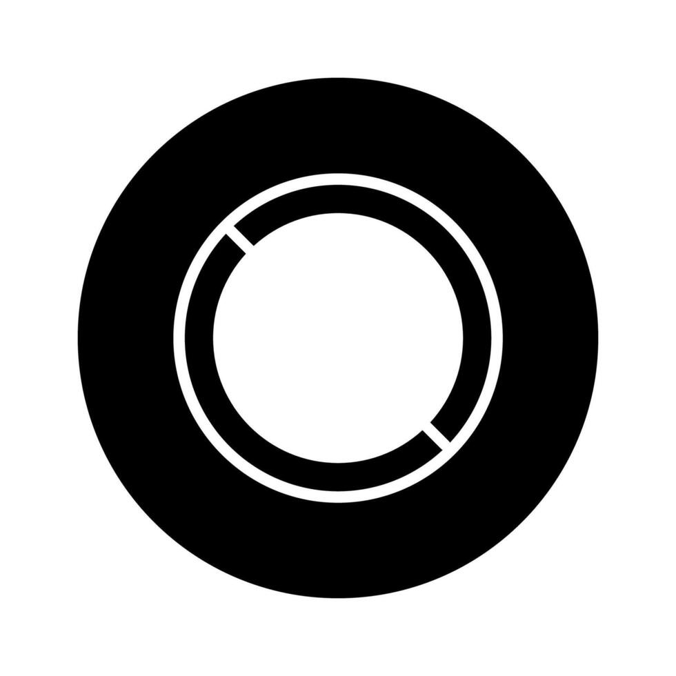 Geometric representation featuring concentric circles and segmented design highlighting simplicity and abstraction for creative applications minimalistic concept vector