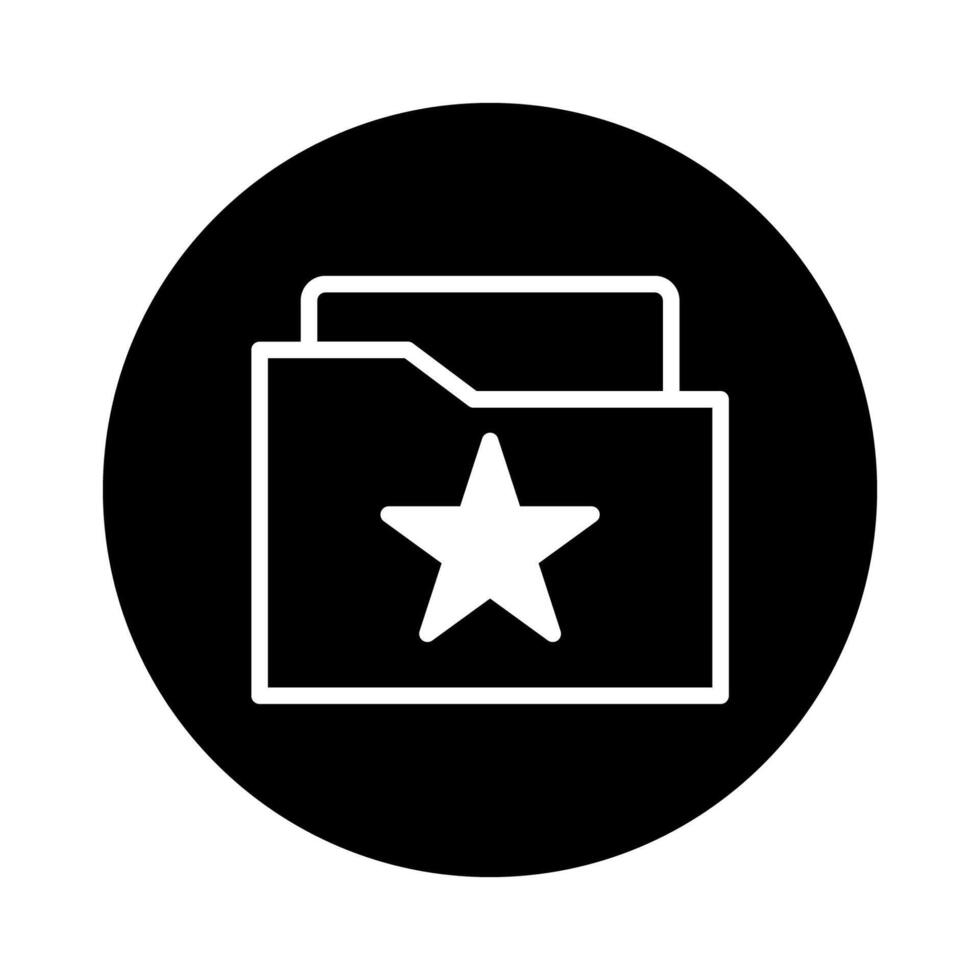 Favorite file organization icon symbolizing important data and convenient access within digital system information vector