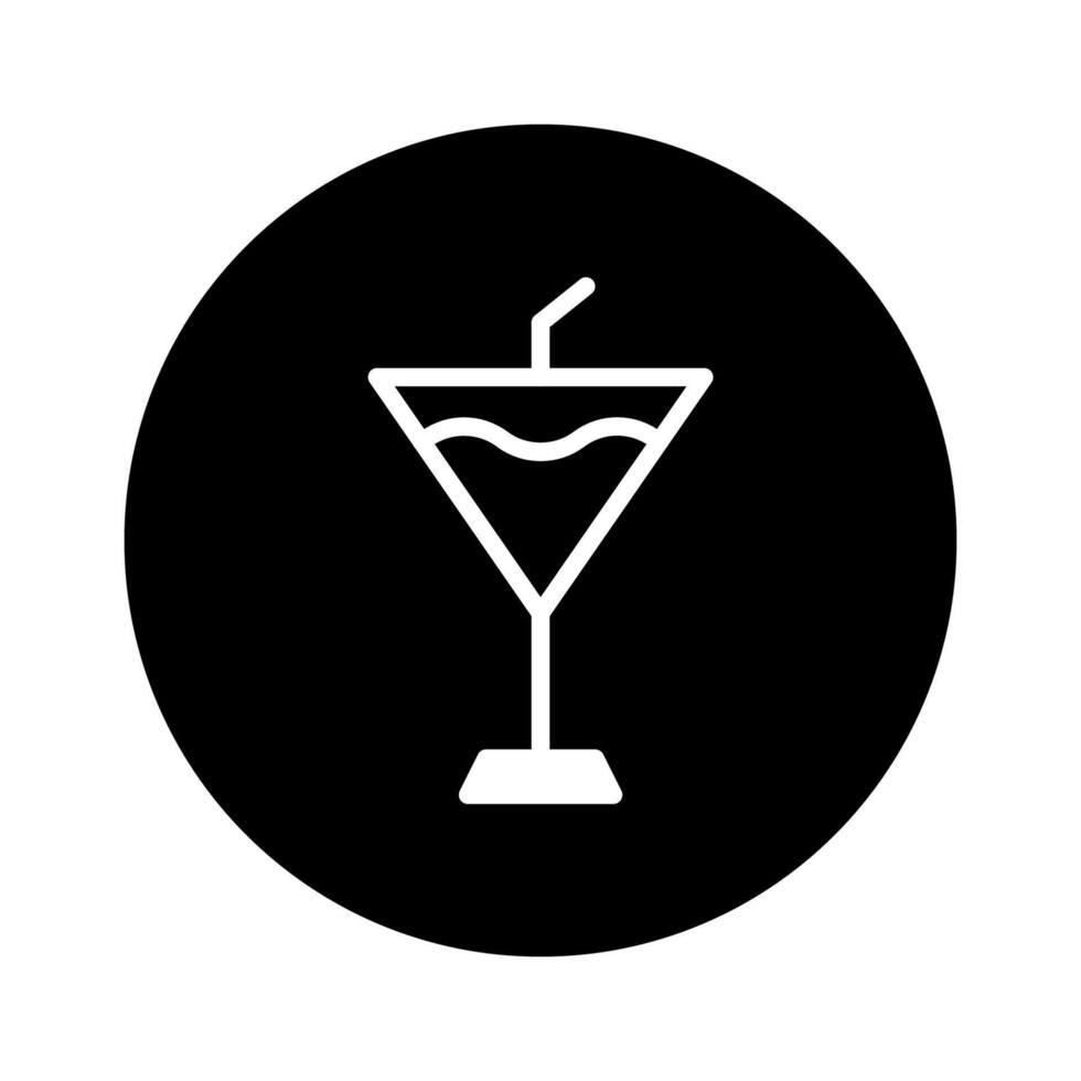 Elegant minimal cocktail illustration in black and white perfect for bar menu and branding design vector