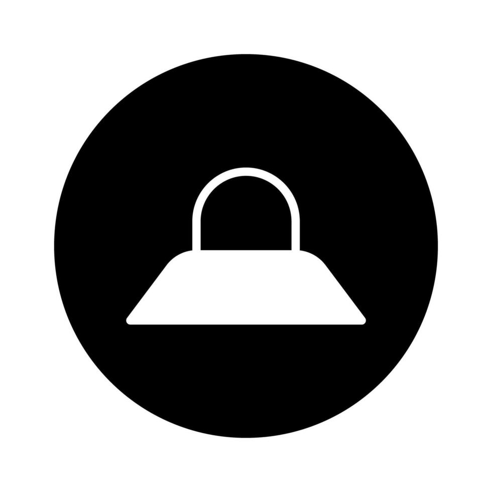 Elegant handbag illustration on black background evokes style femininity fashion and accessorie showcasing simplicity clean lines in design vector