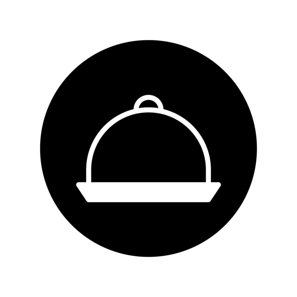 Elegant food service dome icon representing restaurant quality cuisine symbol illustration delivering culinary excellence perfect for food service vector