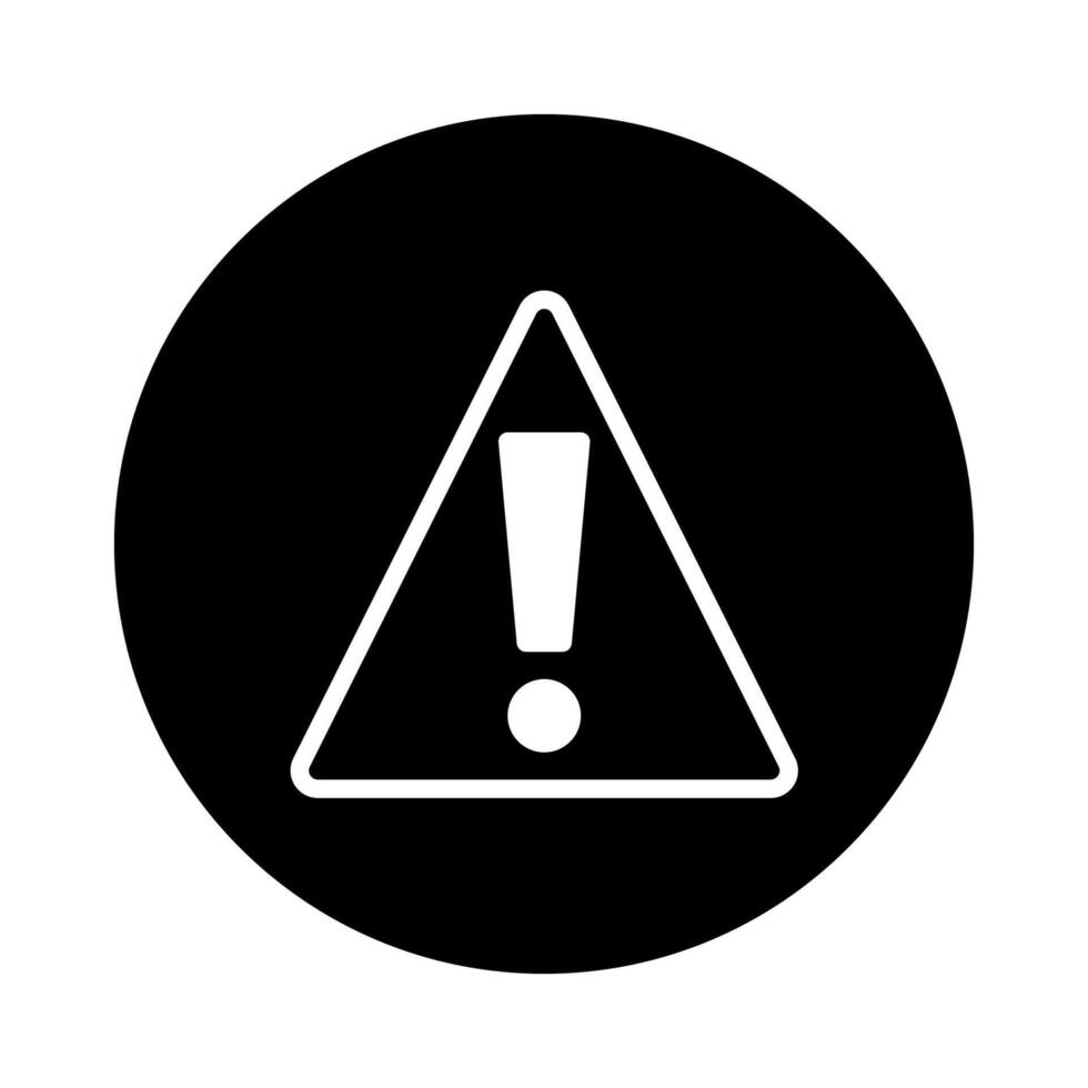 Attention warning safety icon with exclamation mark in triangle shape simple minimalistic illustration for websites and applications vector