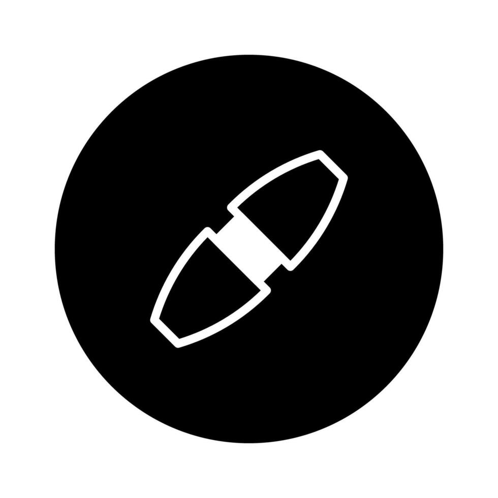 Abstract Geometric Design of a Capsule Shape Icon within a Circular Frame for Branding Material vector
