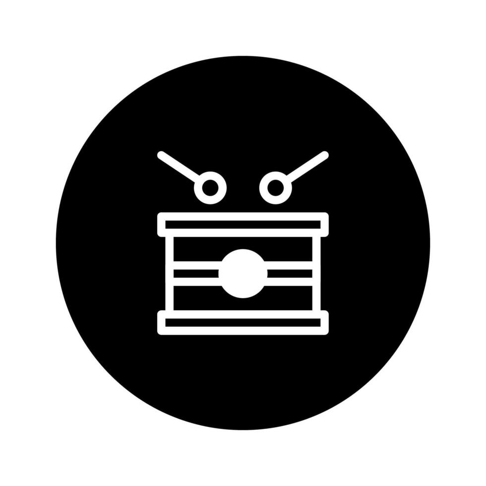 A minimalist drum instrument illustration for music and sound design projects ideal for creative artwork vector