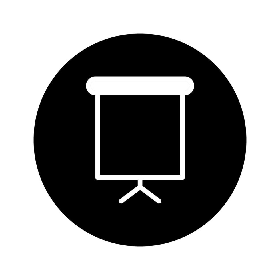 A clean black and white presentation board icon for business needs great for websites vector