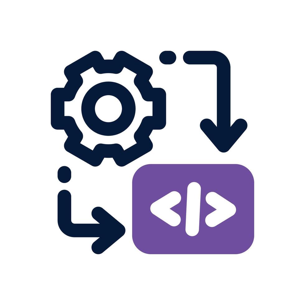 code management dual tone icon. Sleek and modern icon for websites and mobile apps. vector