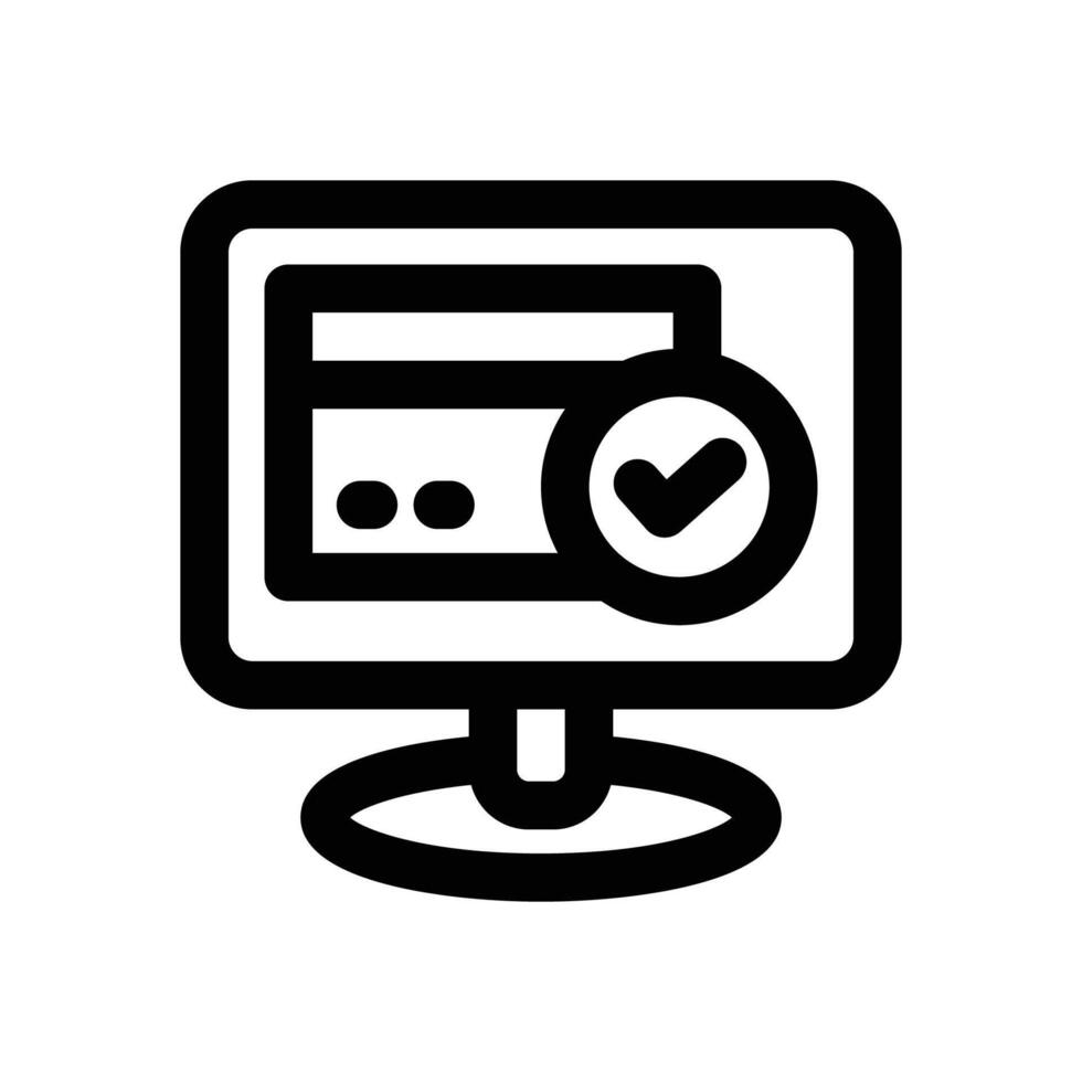 payment gateway line icon. Clean and minimalist icon for websites, mobile apps, presentations, and logos. Fully scalable and customizable for any project. vector