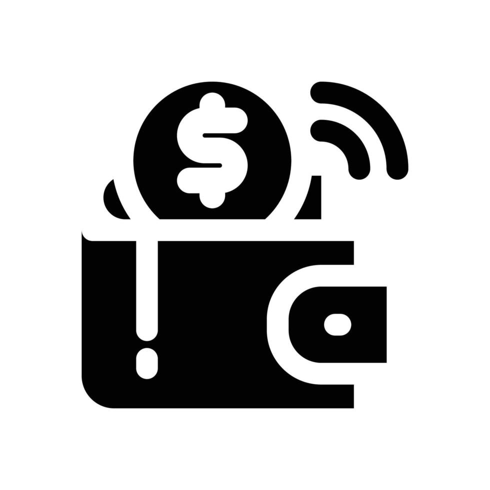 e wallet glyph icon. Strong and solid icon for websites, mobile interfaces, presentations, and visual branding. High quality and easy to edit. vector