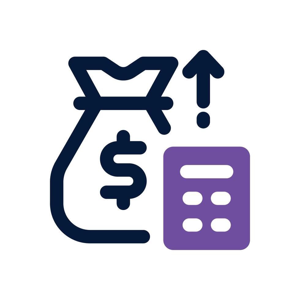 cost duotone icon. Sleek and modern icon for websites, mobile apps, marketing materials, and corporate design. Fully scalable and ready to use. vector