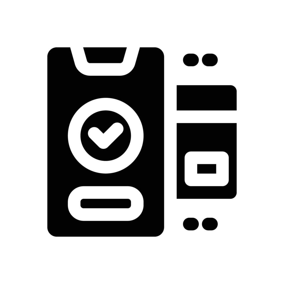 mobile payment glyph icon. Strong and solid icon for websites, mobile interfaces, presentations, and visual branding. High quality and easy to edit. vector