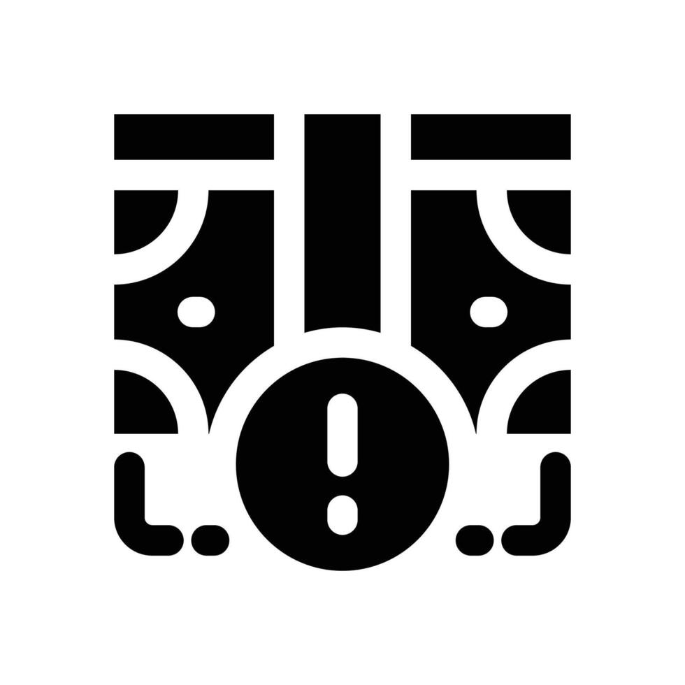 crisis glyph icon. Strong and solid icon for websites and mobile apps. vector