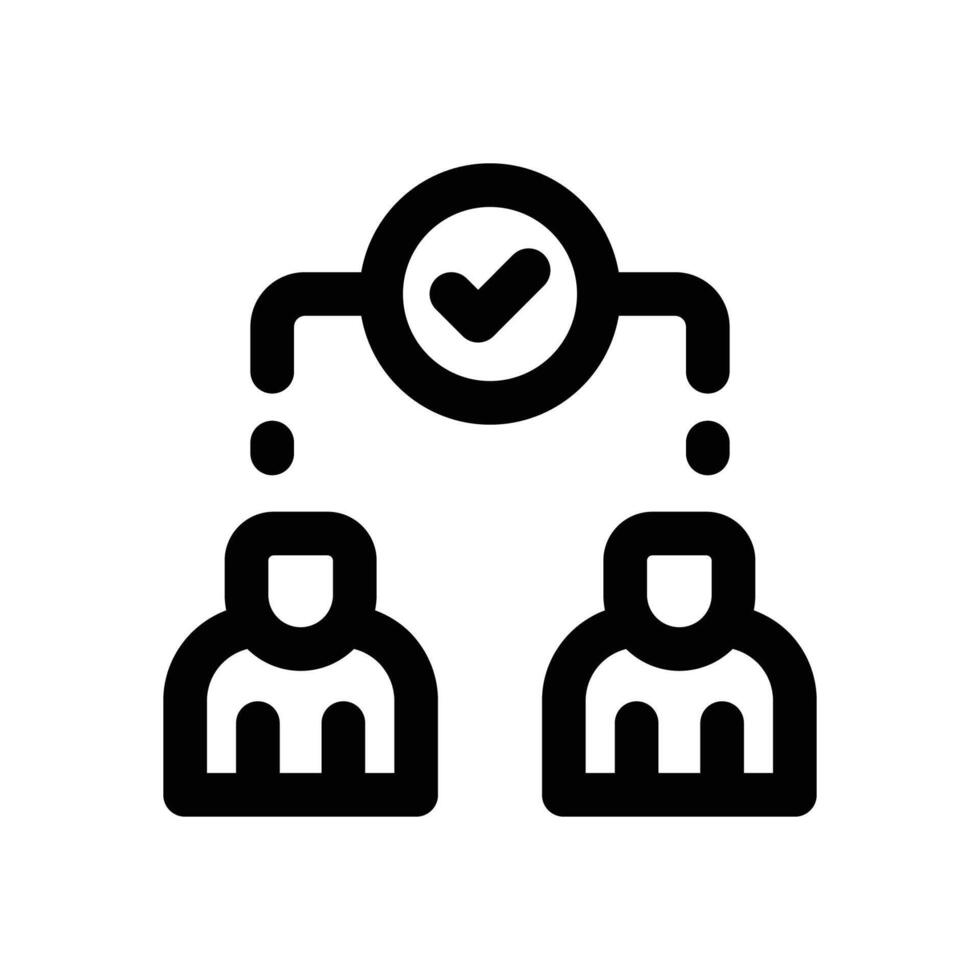 referral line icon. Clean and minimalist icon for websites, mobile apps, presentations, and logos. Fully scalable and customizable for any project. vector