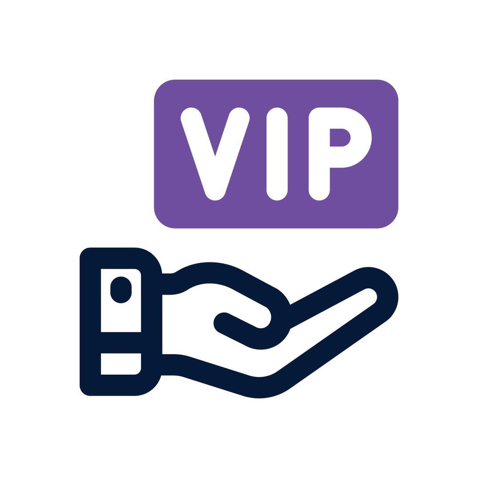 vip dual tone icon. Sleek and modern icon for websites and mobile apps. vector
