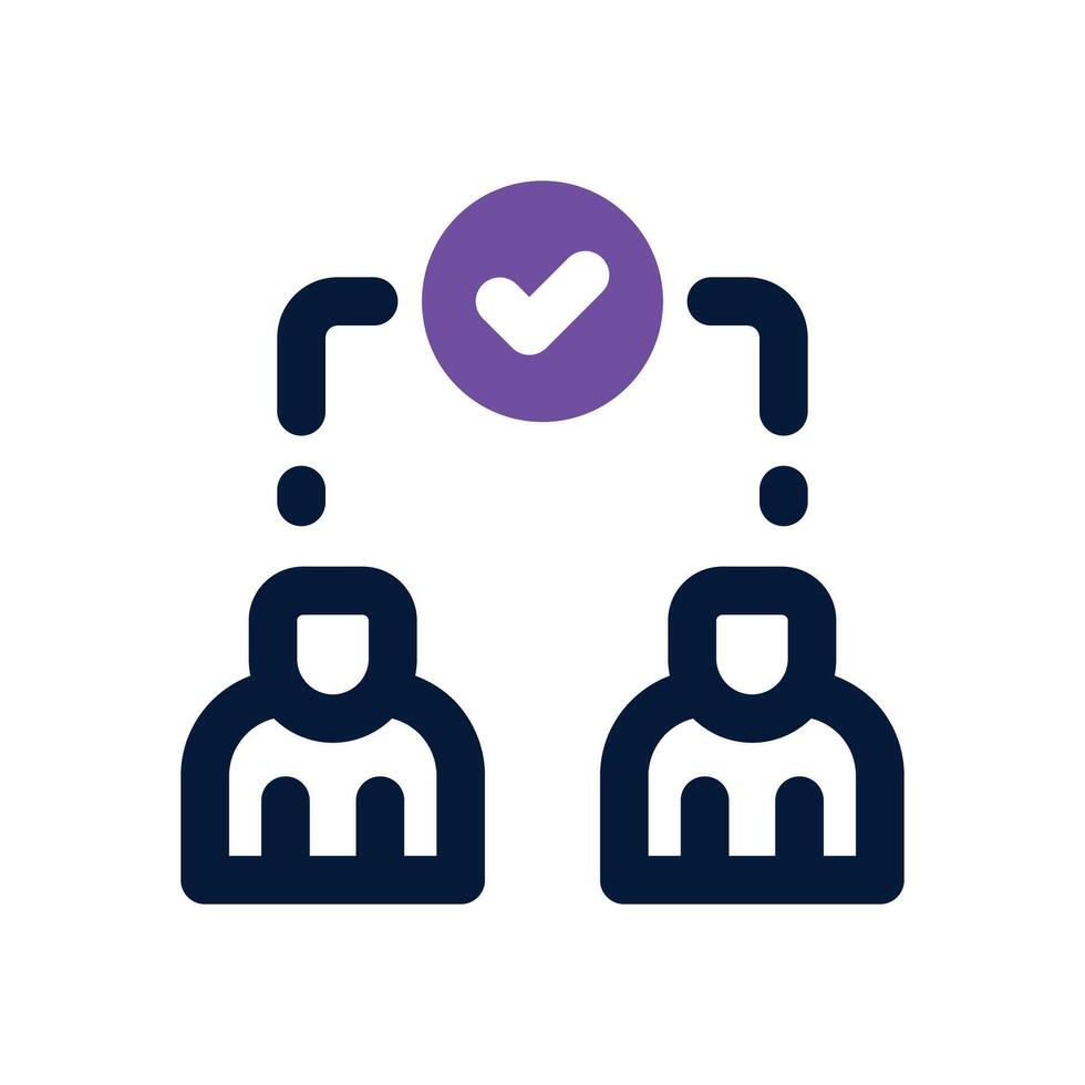 referral dual tone icon. Sleek and modern icon for websites and mobile apps. vector