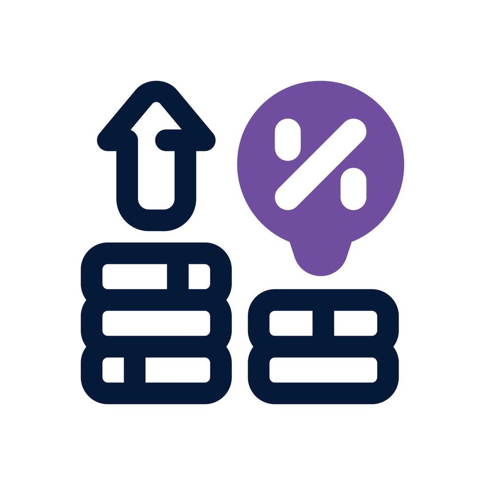 interest dual tone icon. Sleek and modern icon for websites and mobile apps. vector