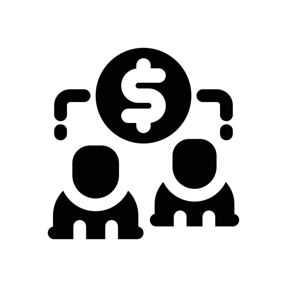 commercial glyph icon. Strong and solid icon for websites and mobile apps. vector