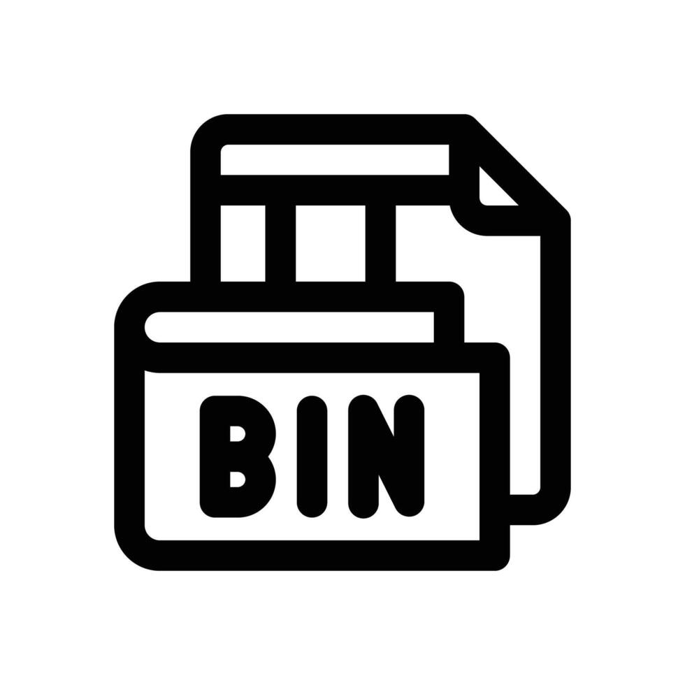 binary file line icon. Clean and minimalist icon for websites and mobile apps. vector